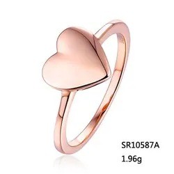 Grace Jewelry Puffy Heart Earrings And Ring Silver Plated Gold Jewelry Sets For Woman