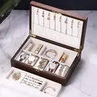Best selling sturdy durable desktop storage handmade earring wooden box storage jewelry