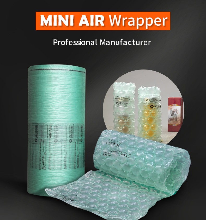 Recyclable void fill air cushion protective logistics packaging materials