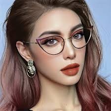 2023 Women's Hot Sale Fashion Metal Cat Eye Anti-Blue Light Glasses Frame High Quality Optical Glasses Customized Wholesale
