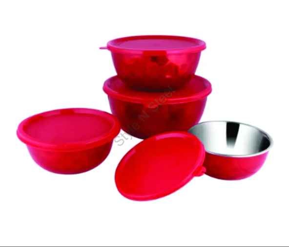 Stainless steel storage bowl set 4-piece collection Storage Bowl at wholesale price Stylish CLASSIC Design
