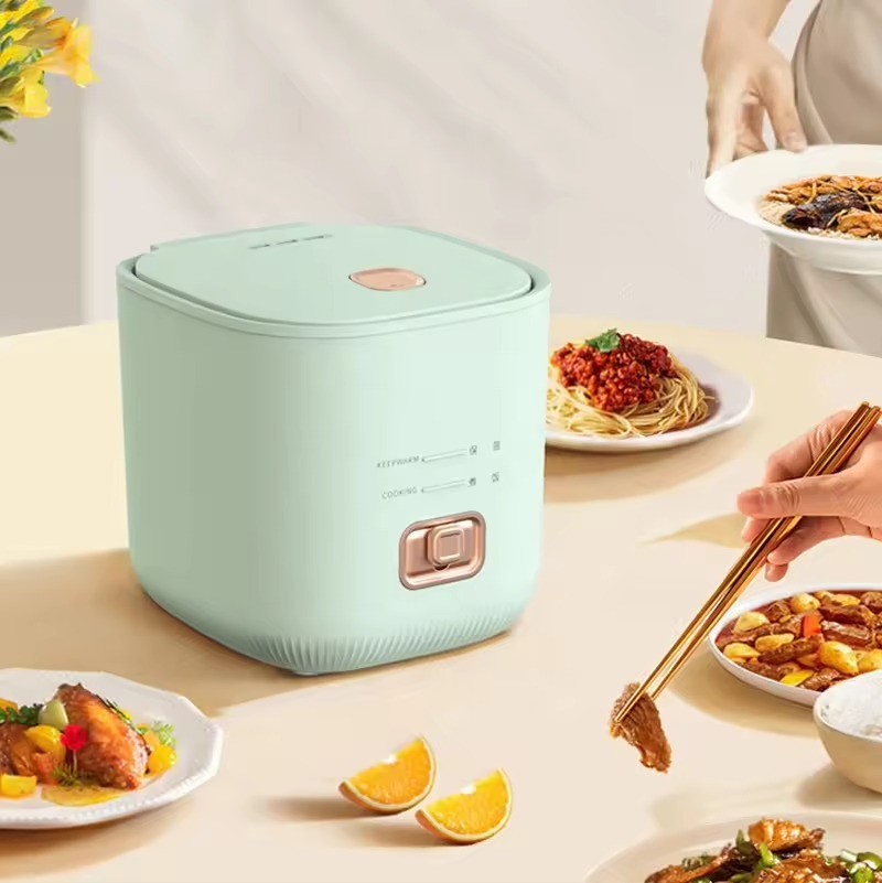 2022 New Design 0.8L 1L 1.2L 1.5L 2.5L Electric Rice Cooker Manufacturer In China Green Baby Noodle Mini Portable Rice Cooker