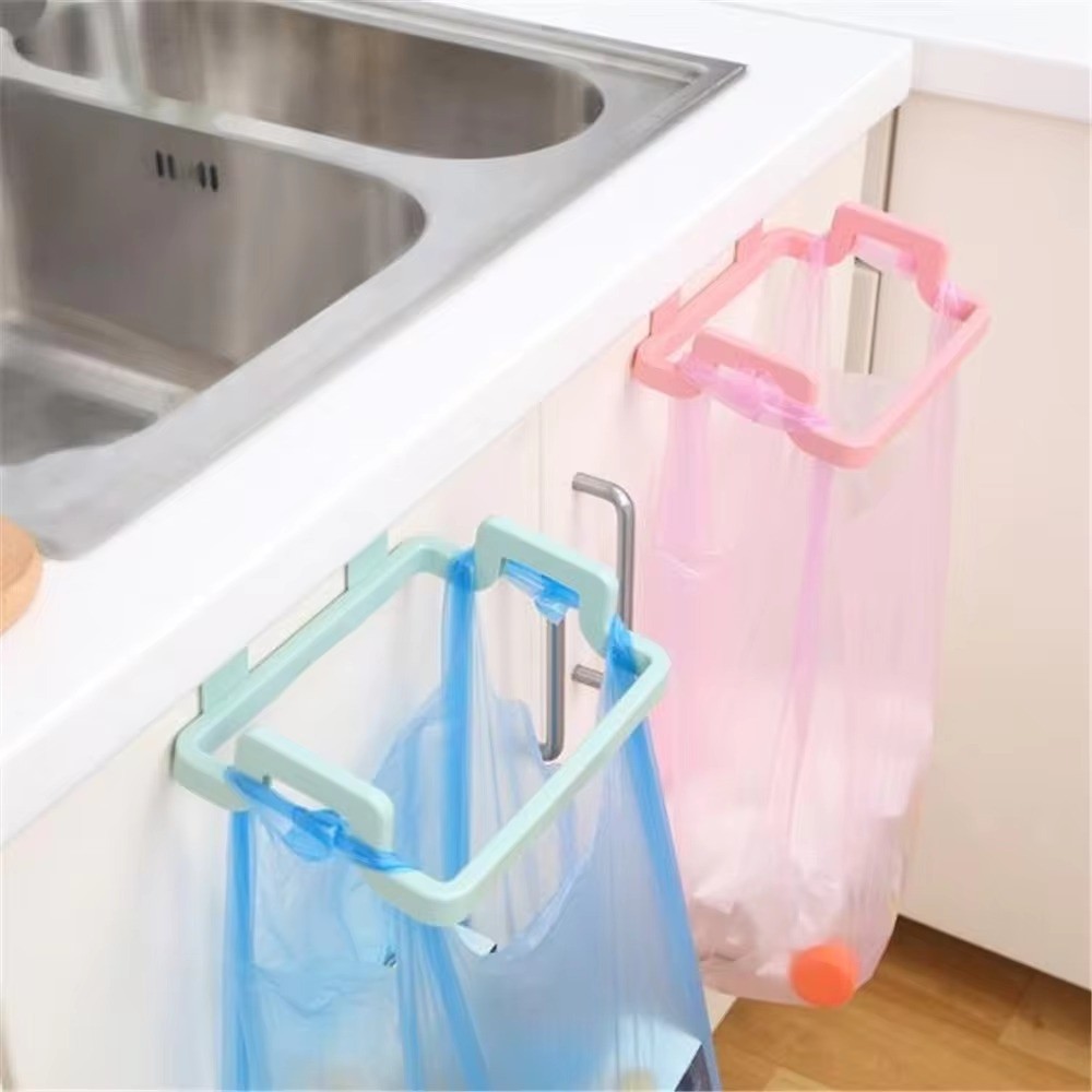 Portable trash bag holder Behind household cabinet door dishcloth rack trash bin holder L0122/2/1