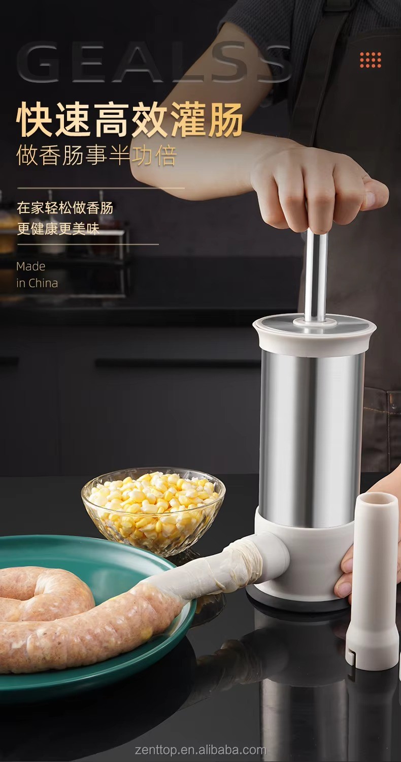 Kitchen Top selling Food Grade Quality Manual Sausage Maker Sausage Stuffer Meat Filler Hot Dog Maker